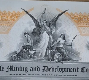 Stock Certificate Triangle Mining and Development Company - Picture 1 of 2