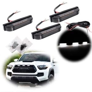 Smoked White Front Center Grille Running Lights For 14-21 Tundra w/TRD Pro Grill - Picture 1 of 11