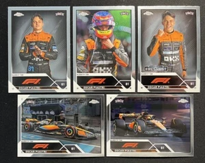 Paquete de 5 tarjetas Oscar Piastri RC Rookie - 40 41 42 113 195 - 2023 Topps Chrome F1 - Imagen 1 de 2