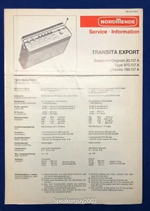 NordMende Service Information Manual / Transista Export 970.107A - 20.107A - Bild 1 von 1