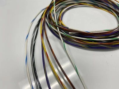 ACDC WIRE AND SUPPLY 22 Gauge Stranded Hook Up Wire Kit 5 ft Ea 7 Color w/ stripe UL1007 300V LOT B