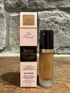 TOO FACED Born This Way MATTE 24H Foundation CHAI Full Size 1 Oz - Picture 1 of 3
