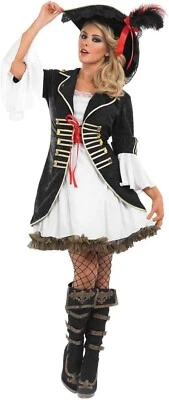 Women`s Deluxe Pirate Wench Costume Ladies Caribbean Captain S - XXL Halloween - Image 1 of 4
