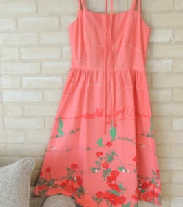 Vintage Malia Dress Honolulu Hawaii Fits XS Sundress Cactus Roadrunner - Picture 1 of 7