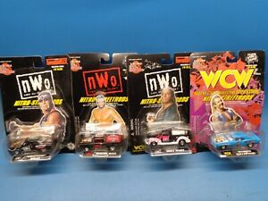 4 Diecast Cars Hulk Hogan - Macho Man - Bret Hart - Diamond Dallas Page WCW NWO 