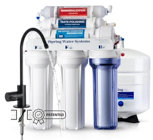 iSpring RCC7AK-BLK Certified 6 Stage Reverse Osmosis System with Alkaline Filter - Picture 1 of 8
