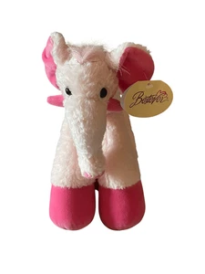 New Bestever Shelly Adventures Pink White Elephant Plush Stuffed Animal - Picture 1 of 12