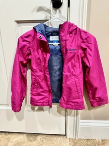 Columbia Youth Rain Jacket Size XS - Magenta - Picture 1 of 6