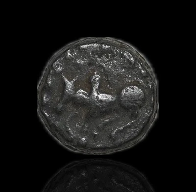 INDIA, Nagas de Padmavati. Ganapati Naga, c. AD 340, Bull, MA-4742+ Foto 1 de 2