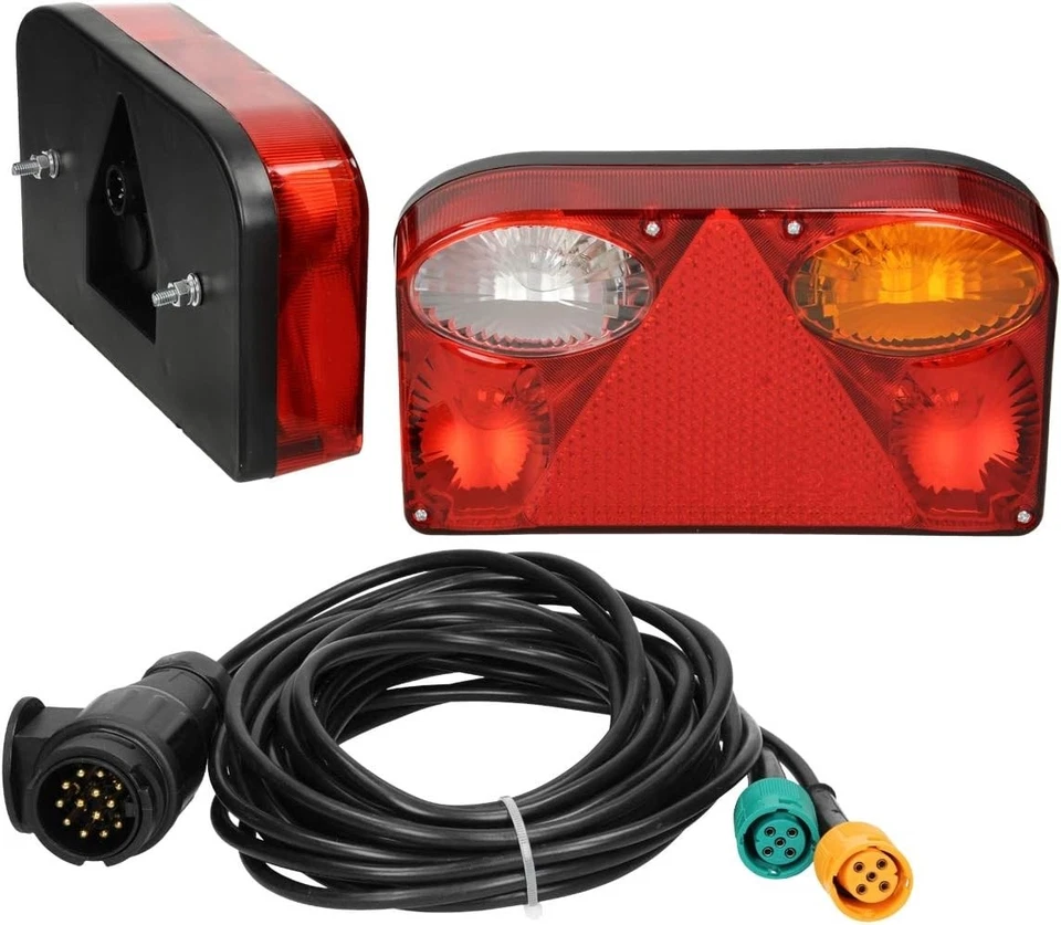 Rückleuchten Set 13 polig 5m verkabelt Anhänger Anhängerbeleuchtung Rücklichter - Bild 1 von 4