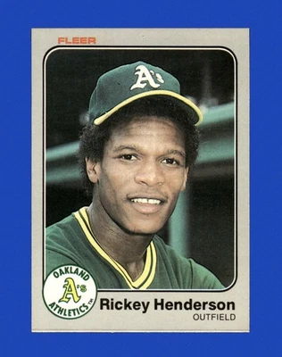 Fleer Set-Break #519 1983 Rickey Henderson casi nuevo-como nuevo o mejor *GMCARDS* Foto 1 de 2