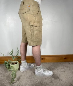 Mens Vintage Carhartt Cargo Shorts Carpenter Bottoms Jorts - Size W34 - Picture 1 of 18