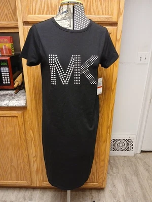 Michael Kors  Black T Shirt  Dress X-Small NWT  - Image 1 of 4