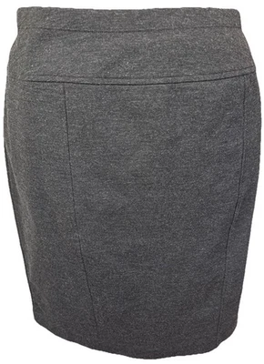 "Falda recta tejida ponte jersey gris Ellen Tracy XL 21"" L 38"" W 42"" H" Foto 1 de 4