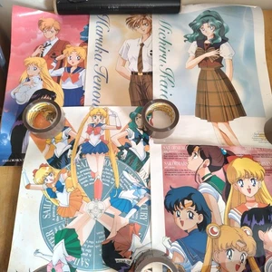 Sailor Moon Vintage Posters Prints Bundle x5 Pretty Sailor Scouts 1990s Anime - Picture 1 of 14