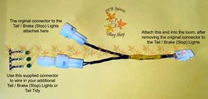 Suzuki GSX8R GSX8S TWIN SPLITTER for BRAKE (Stop) & TAIL LIGHTS or Tail Tidy - Picture 1 of 9