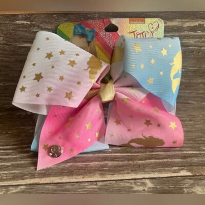 Jojo Siwa Nickelodeon Hair Bow Clip Large 2017 Mermaid Multicolored Light New - Image 1 of 4