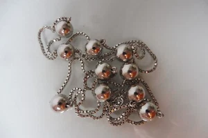 Beautiful, old, Long Chain, Necklace With Balls, 835 Silver - Picture 1 of 4