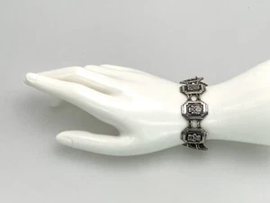 Mexico Armband mit Mexikanischen Abbildungen 900 Silber Massiv schwer F12B159 - Bild 1 von 7