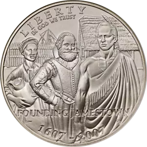 2007-P Jamestown Commemorative Silver Dollar $1 NGC MS70 - Picture 1 of 4