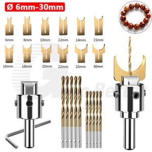 Ø 6-30mm Buddha Bead Wooden Bead Making Router Tool Kit Milling Cutter Drill Bit - Picture 1 of 31