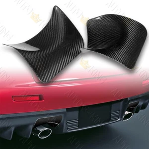 FIT 08-15 EVOLUTION EVO 10 CARBON FIBER REAR BUMPER EXHAUST HEAT SHIELDS COVERS - Picture 1 of 5