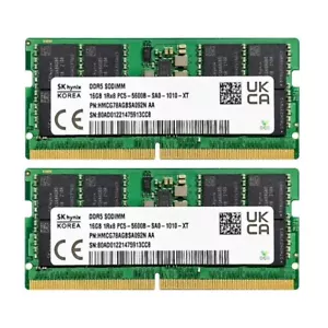 New Hynix 32GB (2X 16GB ) DDR5 5600MHz PC5-44800 1RX8 Laptop SODIMM Memory Ram - Picture 1 of 5