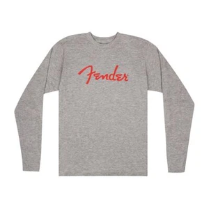 Camiseta manga larga Fender Spaghetti Logo (mediana, gris jaspeado) - Imagen 1 de 5