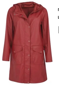 Barbour Coastal Damen weinrot rot wasserdicht Kapuze Jacke Regenmantel Mantel Gr. 8 - Bild 1 von 12