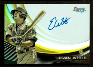 EVAN WHITE 2017 Bowman's Best Autograph Gold Refractor /50 AUTO RC ROOKIE SSP AU - Picture 1 of 2
