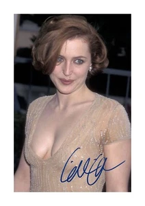Gillian Anderson 1 Reproduktion signiertes Poster Rahmenwahl - Bild 1 von 3