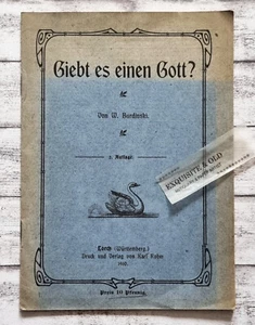 1910 Burdinski Giebt es einen Gott? Karl Rohm Verlag Lorch Broschüre Vintage alt - Picture 1 of 7