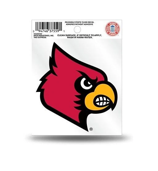 Pegatina adhesiva estática con logotipo de los Cardenales de Louisville ¡¡NUEVA!! ¡Ventana o coche! NCAA Foto 1 de 1