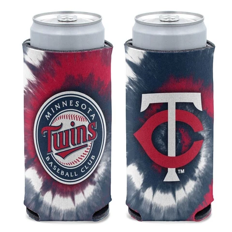 MINNESOTA TWINS TIE DYE 12oz. SLIM CAN COOLER CAN HOLDER NEW WINCRAFT 👀 ⚾ Cover