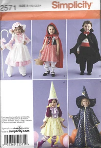 Simplicity Pattern #2571-Toddlers Costumes-Sizes 1/2-1-2-3-4 HALLOWEEN - Picture 1 of 1