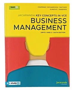 Jacaranda Key Concepts in VCE Business Management Units 1 & 2 Sixth Edition - Picture 1 of 11
