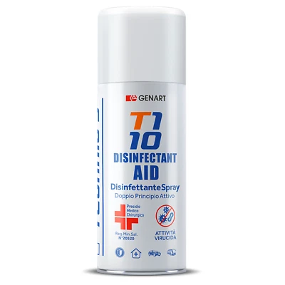 DISINFETTANTE SPRAY T110 GENART PER AUTO IGIENIZZANTE DEODORANTE RAPIDO MONOUSO