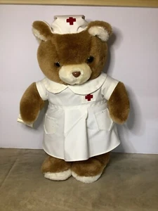 Vintage Jerry Elsner Nurse Bear in occupation & g service vintage 13" 1985 - Picture 1 of 10