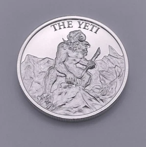 The Yeti 1 oz .999 Fine Silver Round BU Intaglio Cryptozoology Series - Picture 1 of 2