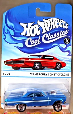 2013 Hot Wheels Cool Classics 5/30 '65 MERCURY COMET CYCLONE Blue w/RS5 Spoke - Image 1 of 4