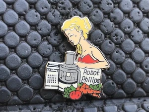 SEXY PHILIPS ROBOT PIN-UP BADGE PIN PINS SILVER VERSION - Picture 1 of 1