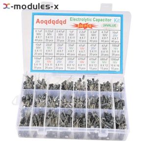 630Pcs/lot Electrolytic 24 Values Capacitor Assortment Kit 0.1UF-1000UF 16-50V - Picture 1 of 5