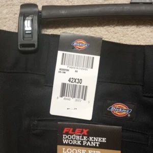 Dickies Loose Fit Double Knee Men's Work Pant - Black 42 X 30 #47 - Picture 1 of 6