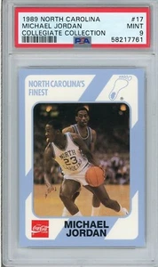 1989 Collegiate Collection North Carolina #17 Michael Jordan PSA 9 - Picture 1 of 2