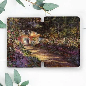 Claude Monet Flowered Garden Case For iPad 10.2 Pro 12.9 11 9.7 Air 4 5 Mini - Picture 1 of 6