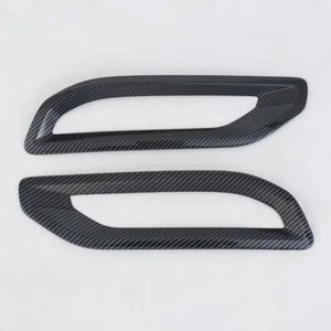 Carbon fiber Rear Bumper Fog Light Cover Trim For Mitsubishi Outlander 2022-2024 - Picture 1 of 6