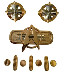 Star Trek Original Movie Uniform Admiral Rank Pin Set of 10 - Picture 1 of 1