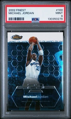 2002 Topps Finest Michael Jordan #100 Card PSA 9 MINT - Image 1 of 2