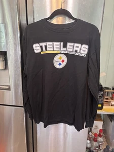 NFL Pittsburgh Steelers Maglietta Manica Lunga Nero E Oro Pullover Taglia L - Foto 1 di 5
