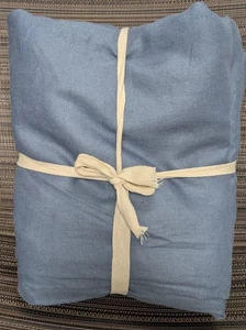 Quince European Linen Room Darkening Curtain Color Blue Size 48x84 -NEW- - Picture 1 of 5